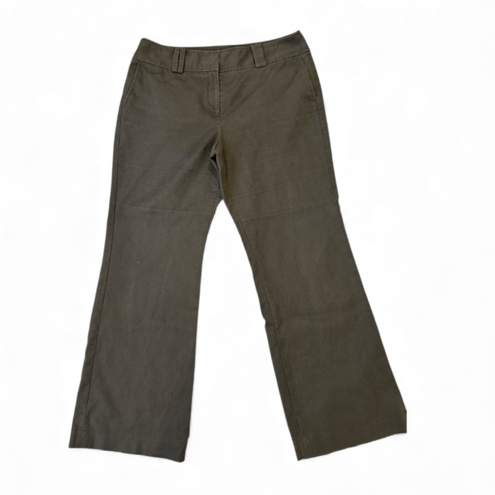 Ann Taylor Margo Cotton Wide Leg Pant Brown Size 14